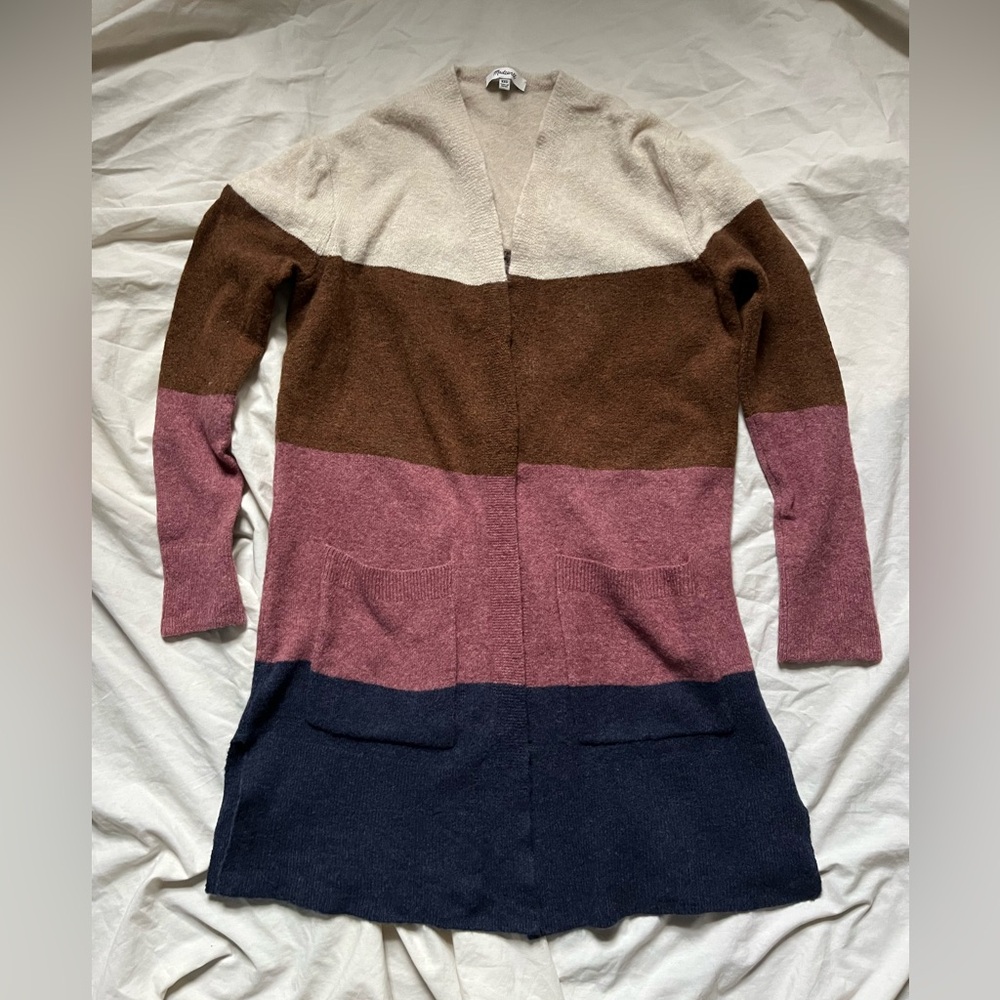 Madewell Kent Striped Cardigan Sweater